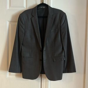 Dark gray plaid blazer